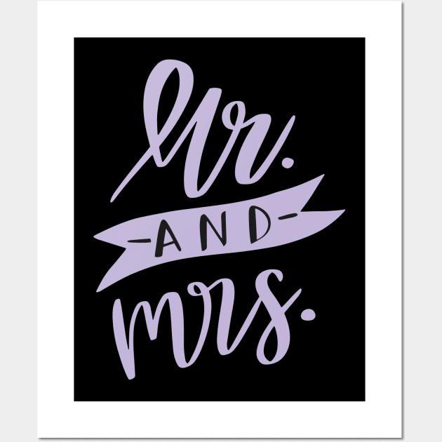 wedding couple lettering Wall Art by ghazistore